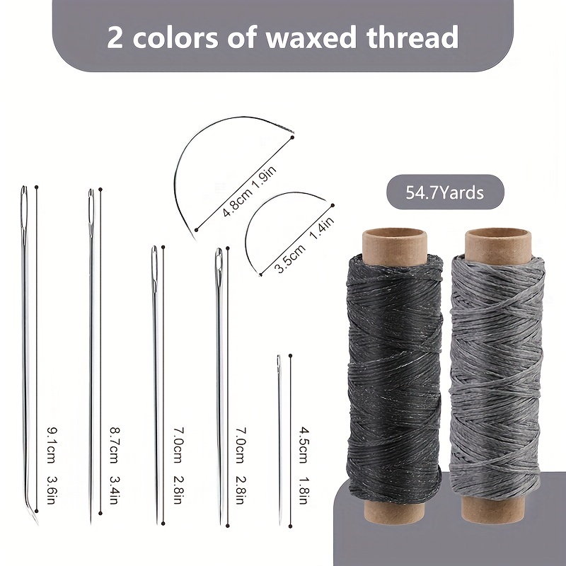 Leather Sewing With 12 Colors Of Wax Thread Each Size 55 And