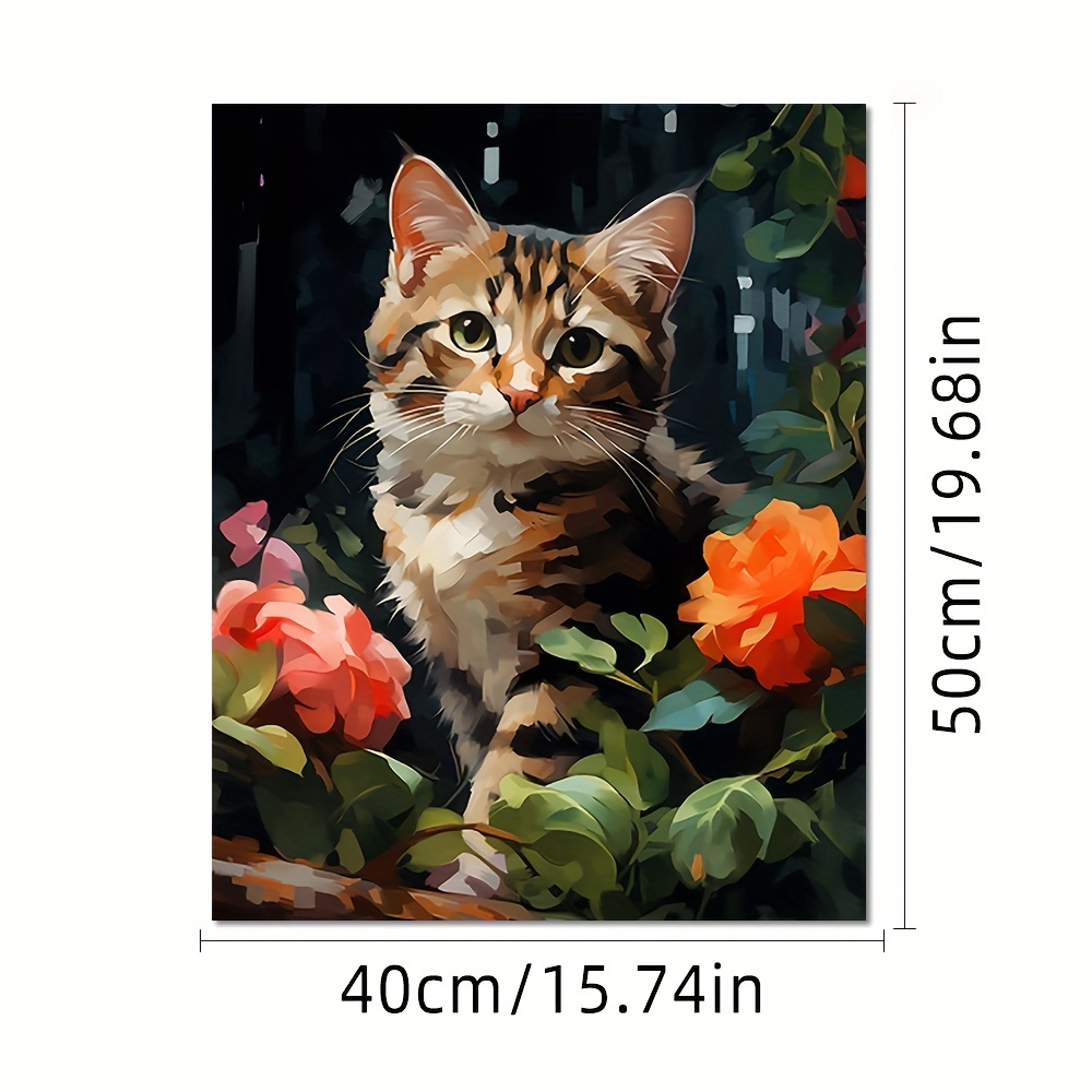 1pc Pintura Números Gato Animal Imagen Números Pintura - Temu Chile