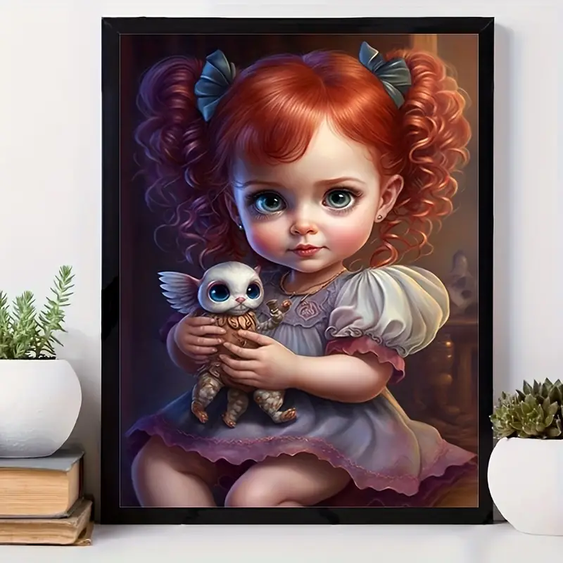 5d Diamond Painting Set, Character Design Of A Little Girl, Suitable For  Adults Or Beginners To