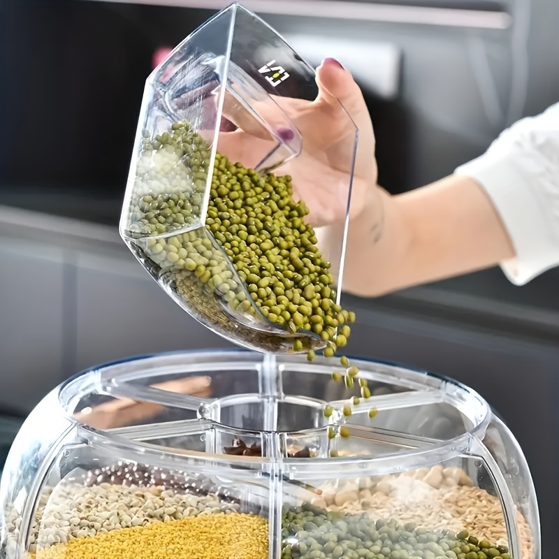 Large Capacity Kitchen Storage Box Food Organizer Container Airtight  Transparent Grains Flours Rice Storage Bin Pet Food Bucket
