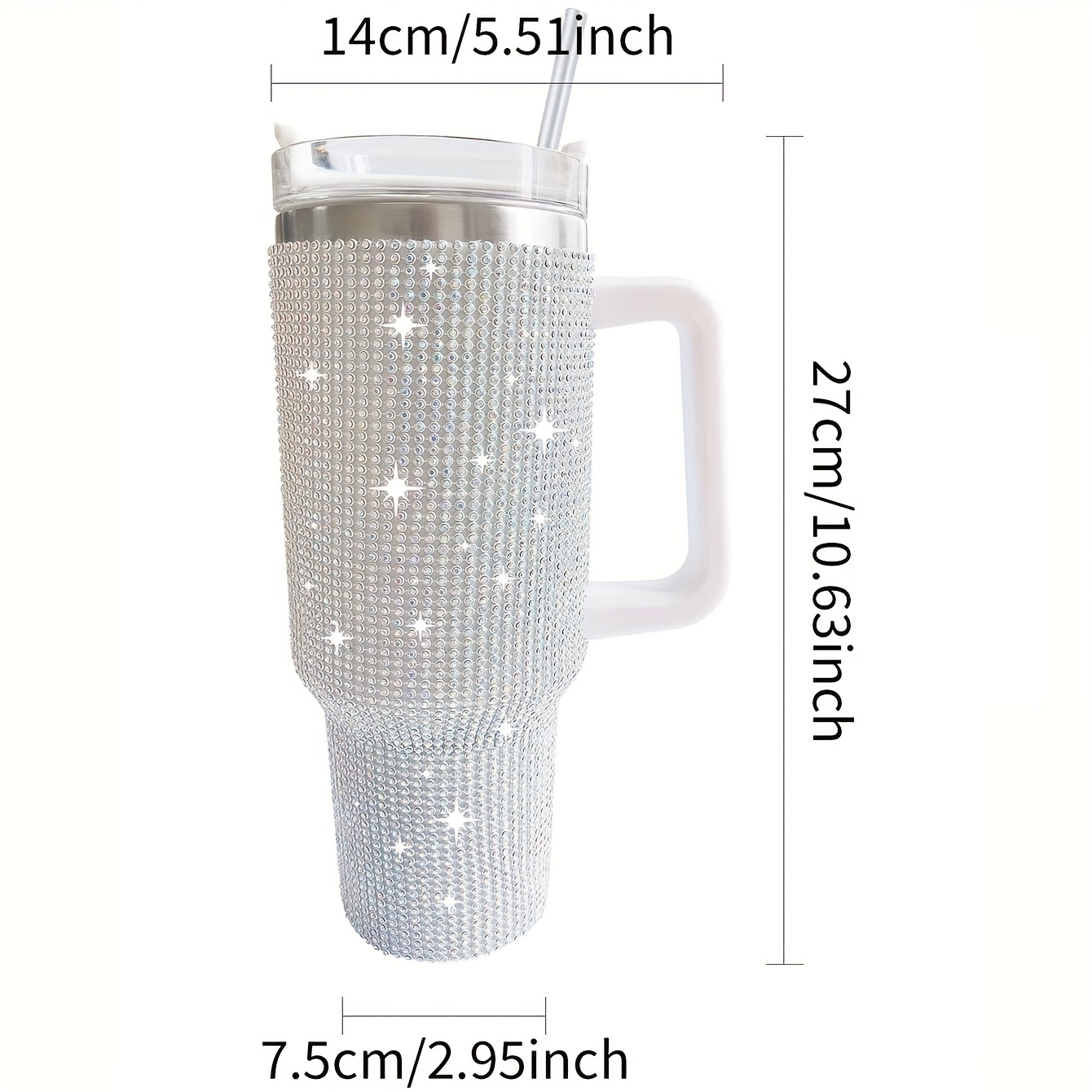 Sparkle On The Go: Stainless Steel Insulated Tumbler With - Temu