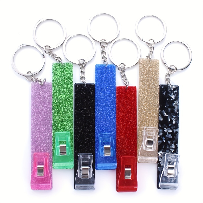 ACRYLIC KEYCHAIN WITH GLITTER 