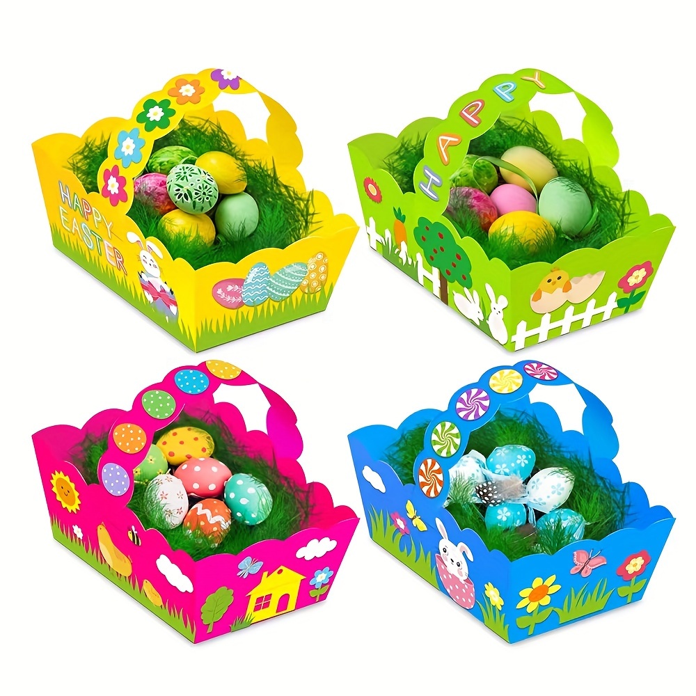 Cartoon Cute Easter Egg Basket Bunny Ears Letters Design - Temu