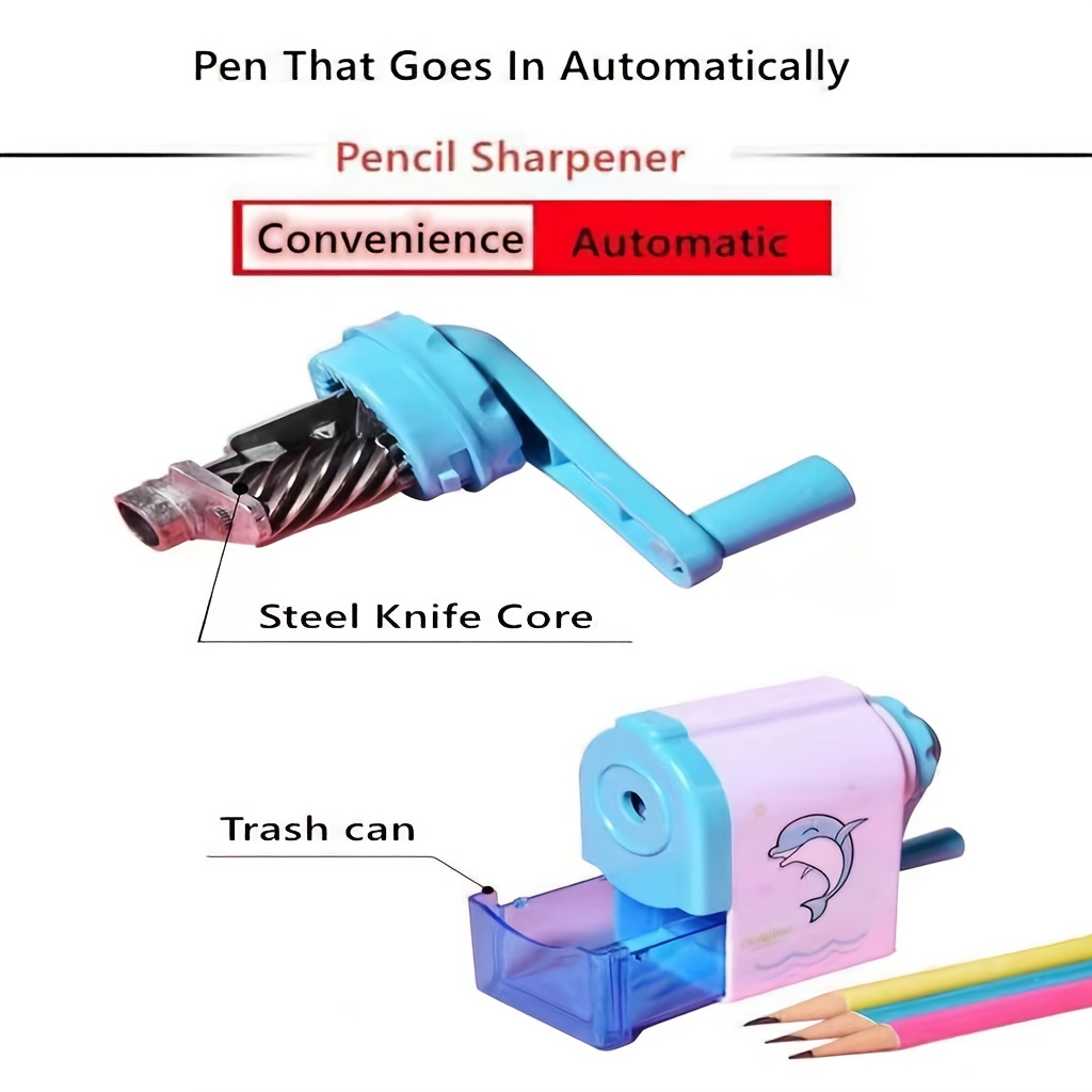 Animal Cartoon Pencil Sharpener Hand Crank Manual Sharpener - Temu