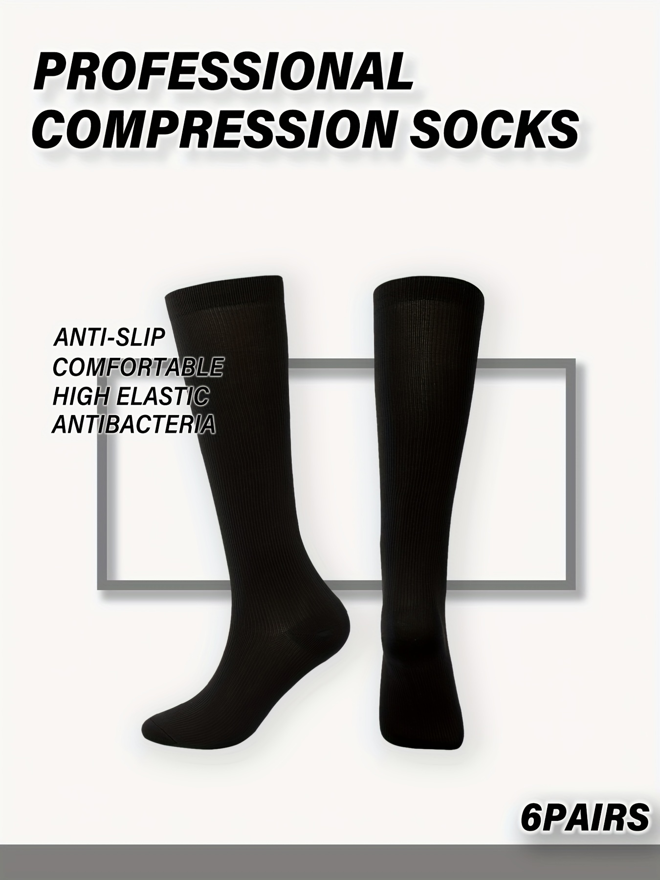 6pcs Compression Socks for Women with Wide Calf for Pregnancy & Nursing