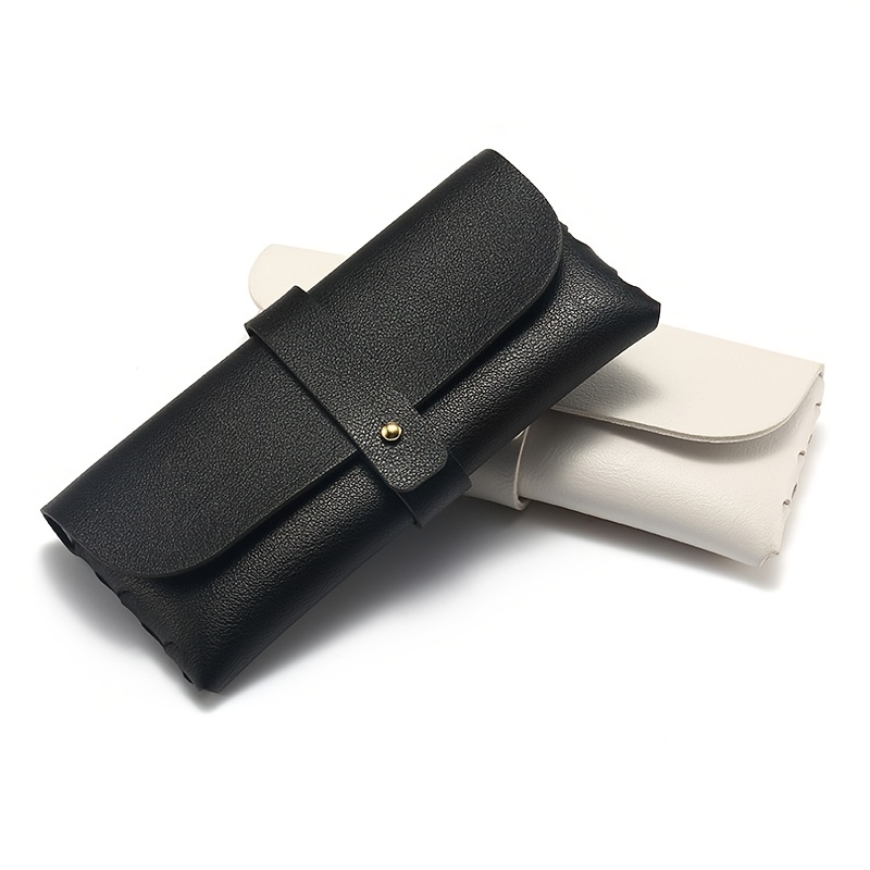 Portable Leather Glasses Case,durable Soft Sunglasses Pouch Slim Case For  Women Unisex Eyeglass Case - Temu