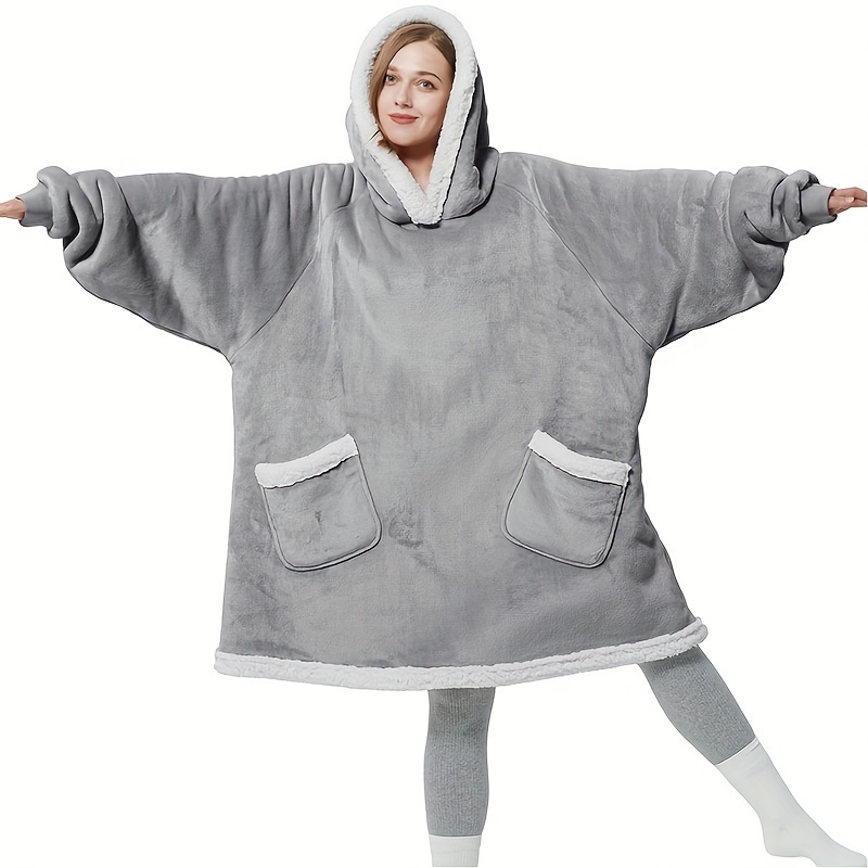 Wearable Blanket Hoodie Sweatshirt Gifts For Adult Super - Temu