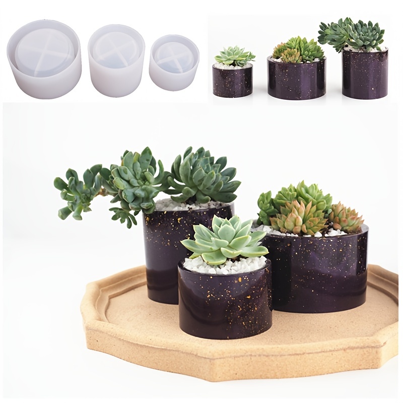 Large Small Square Flowerpot Clay Molds Succulent Plant Silicone Mould DIY  Storage Box Epoxy Resin Mold Cement Concrete Plaster