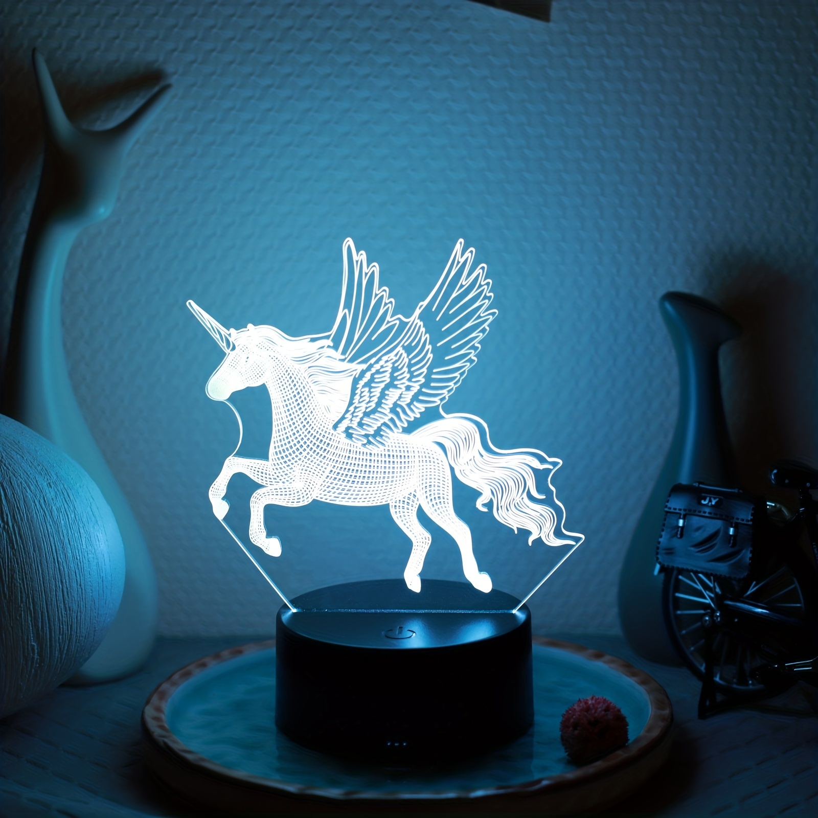 Horse 3d Night Light 3d Optical Illusion Lamp With Touch - Temu