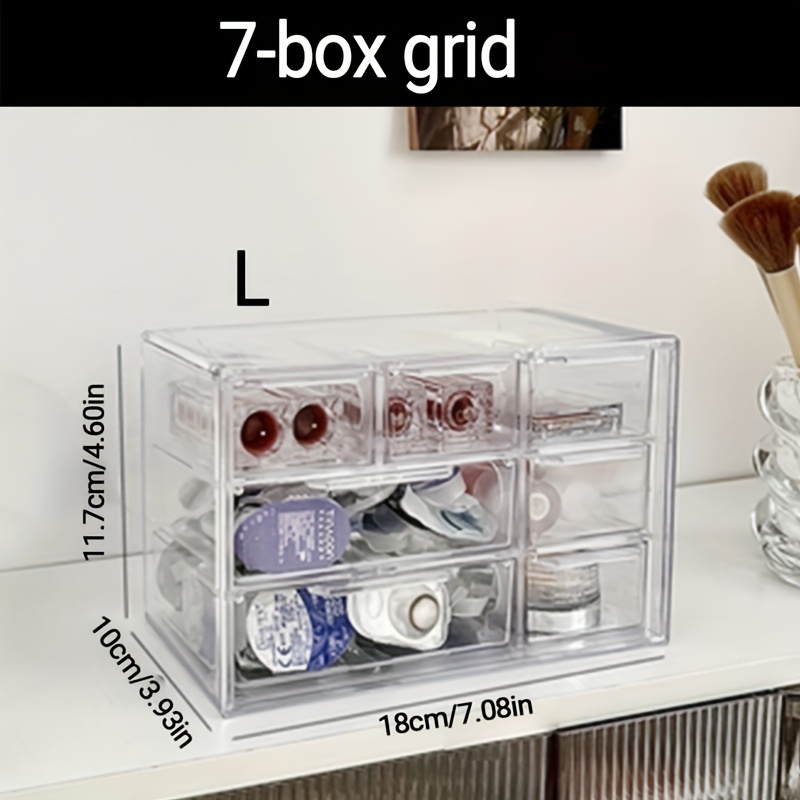 Clear Kitchen Drawer Organizer Set Drawer Grid Storage Box - Temu