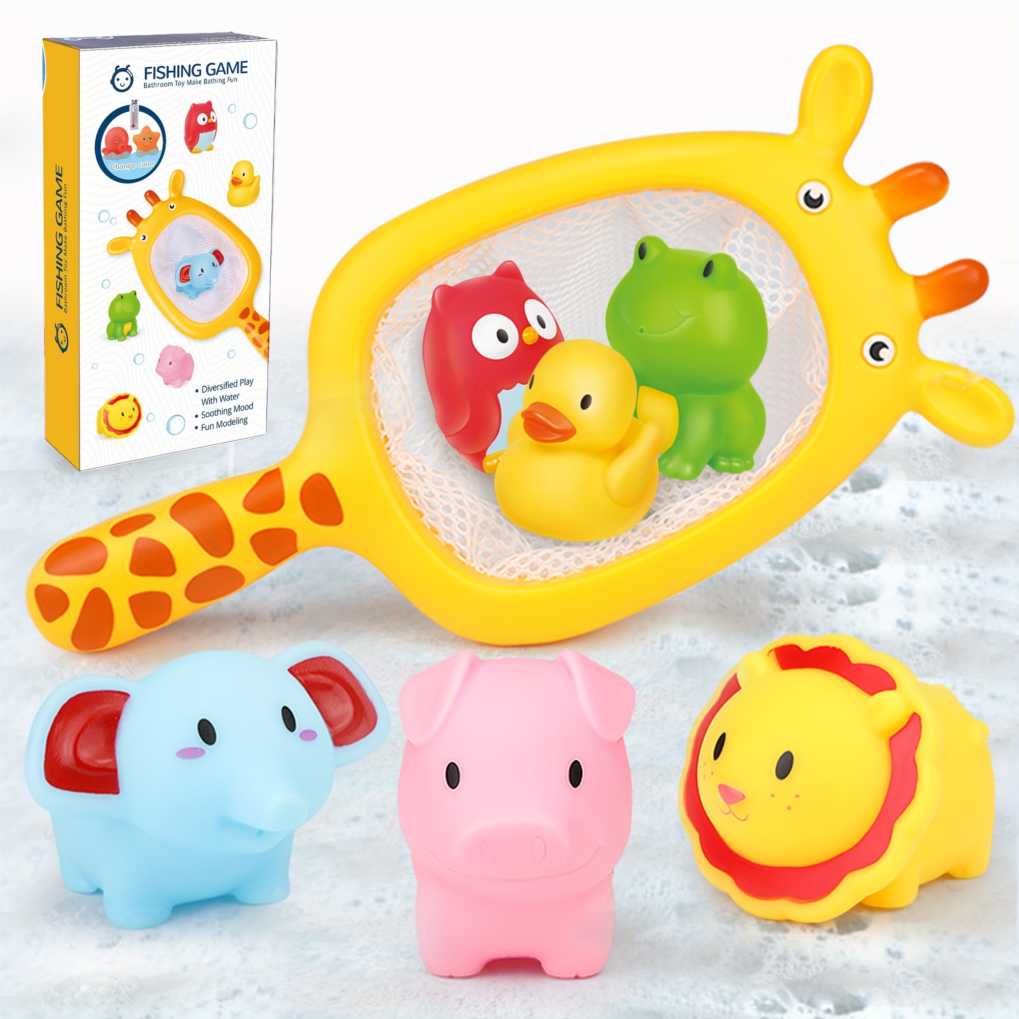 Color Changing Mold Free Bath Toys for Kids Toddlers, Color Change Sea  Creatures Ocean Animal Toys