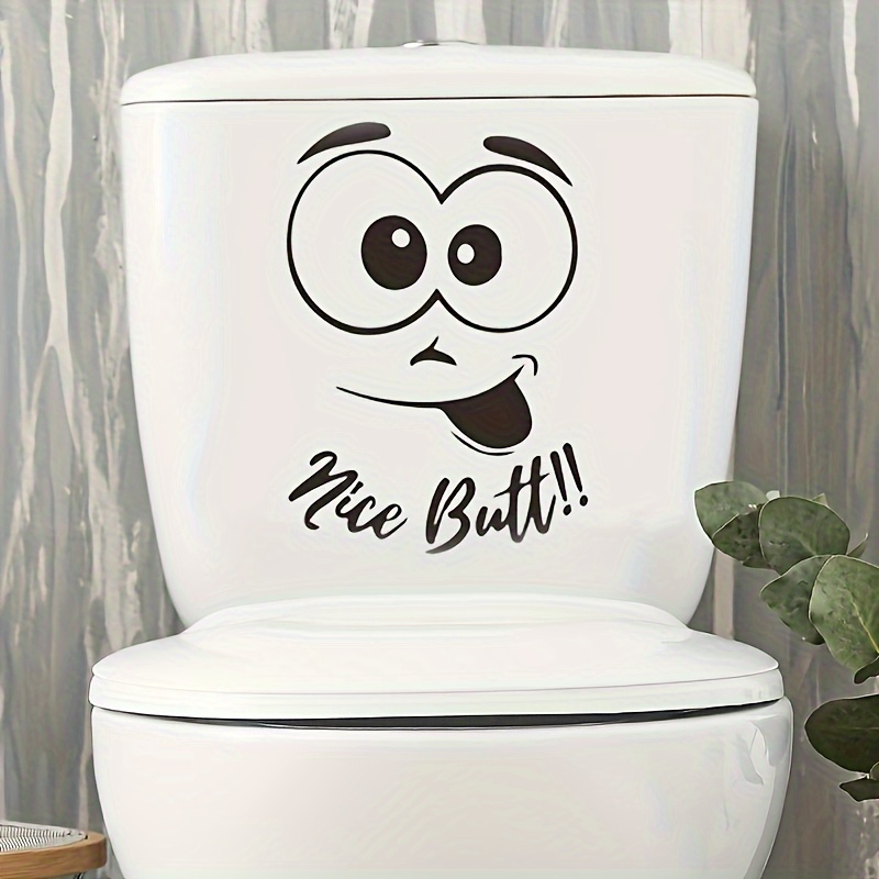 1pc Glow In The Dark Cartoon Graphic Toilet Lid Decal