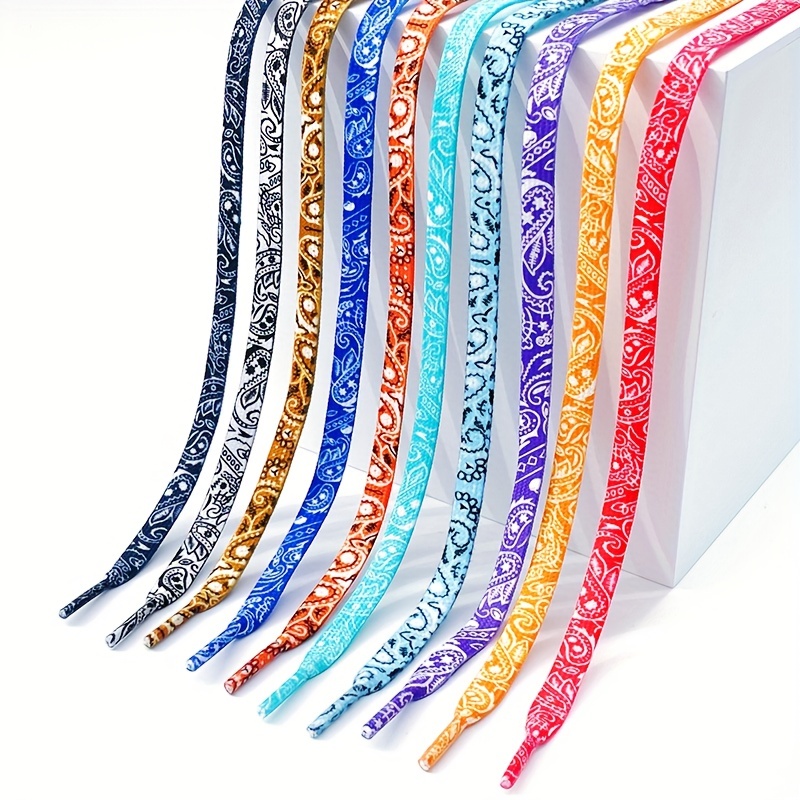 1 Pair Fashion Pattern Print Shoelace For Canvas Shoes Sneakers, Men & Women