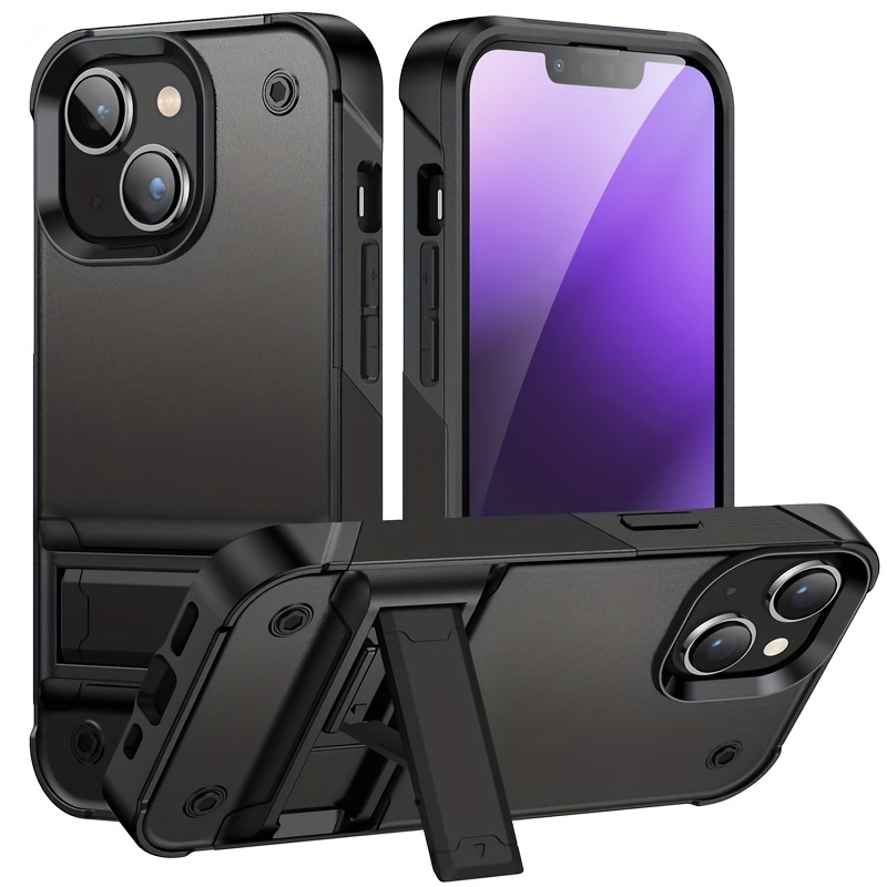 Funda compatible con iPhone 13 Mini con protectores de pantalla de vidrio  templado, 3 capas de protección militar de cuerpo completo, resistente a