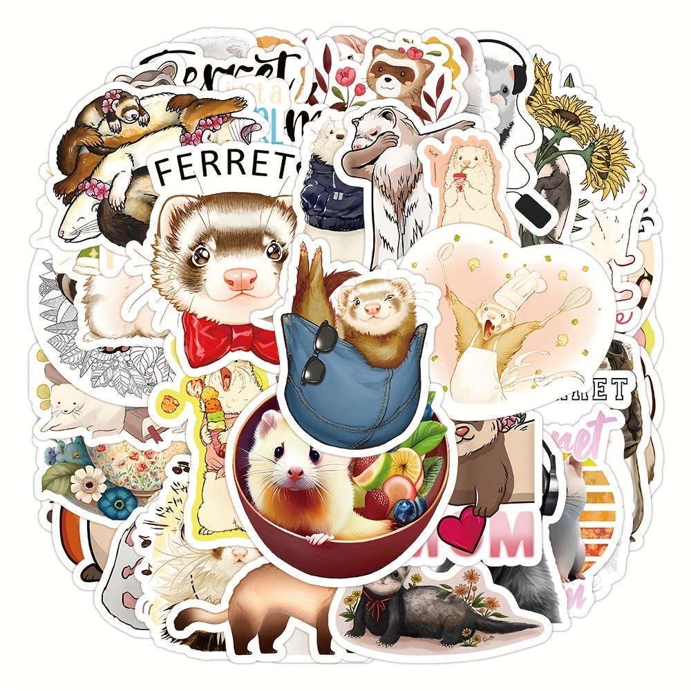 20 Pack Pcs Ferret Waterproof Vinyl Bumper Stickers Jamaica