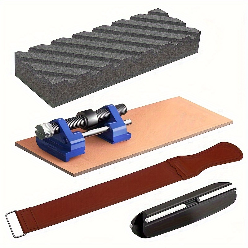  ANGERSTONE Double Side Leather Strop for Knife Sharpening -  14x 2 Stropping Block Kit with Polishing Compound, Knife Strop with  Ergonomic Handle for Honing Knives, Woodworking Chisels : Tools & Home