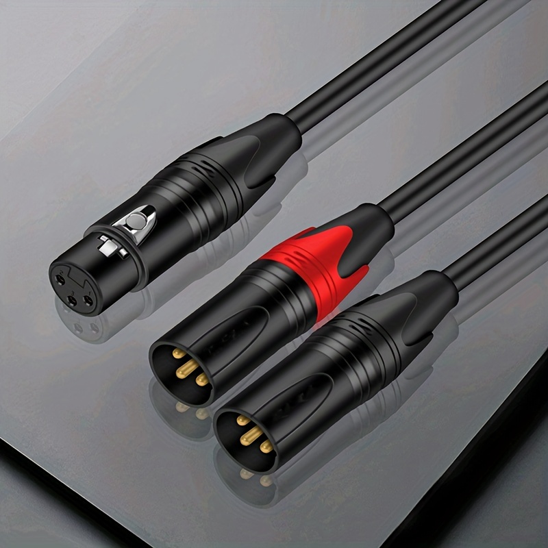 cable XLR 3 broches Femelle vers JACK 6.35 mâle symetrique 1m5 noir
