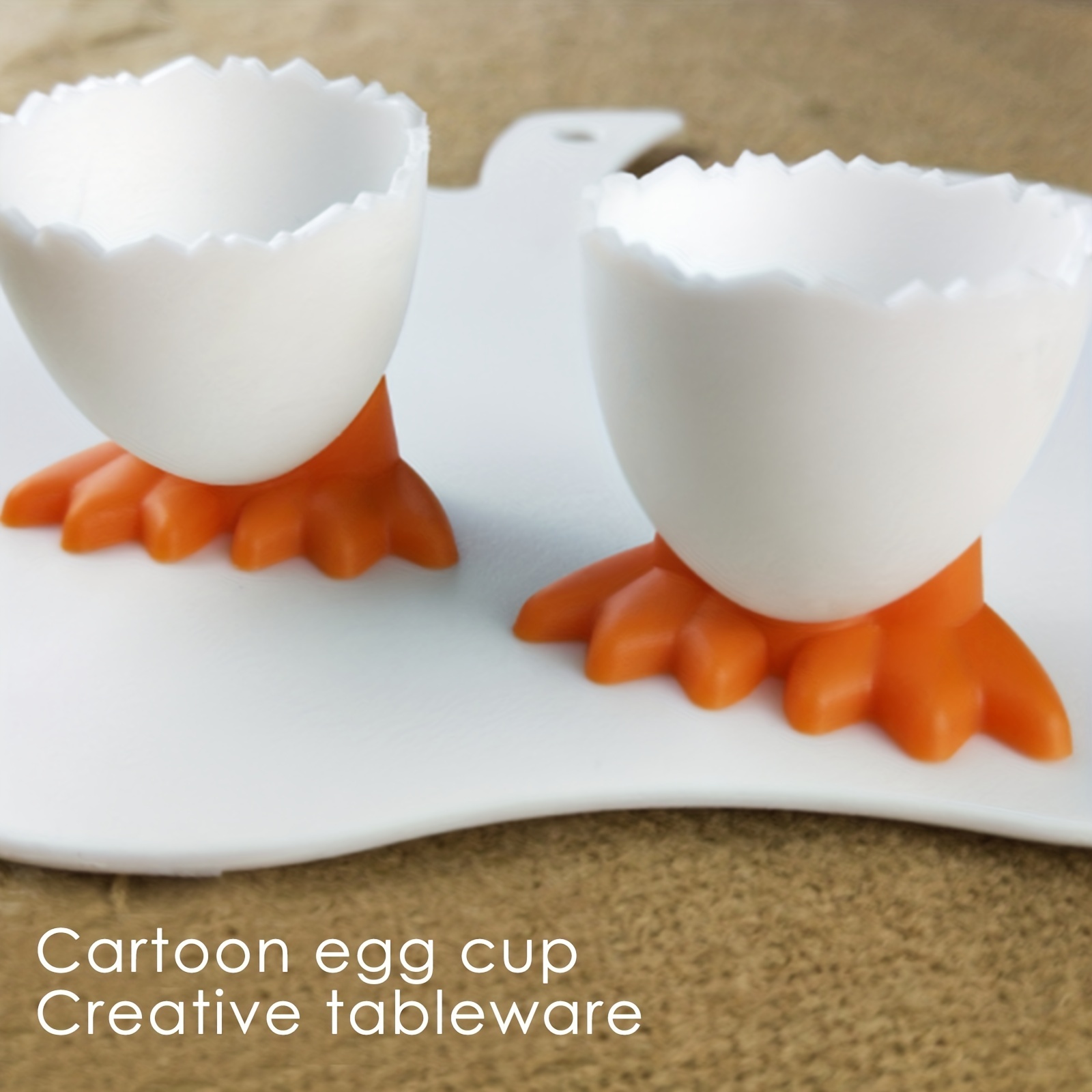WD - 2 hueveras de cerámica con forma de pájaro para huevos cocidos suaves  (soporte para huevos) – para desayuno, brunch y soporte para huevos  hervidos, utensilios de cocina, decoración del hogar