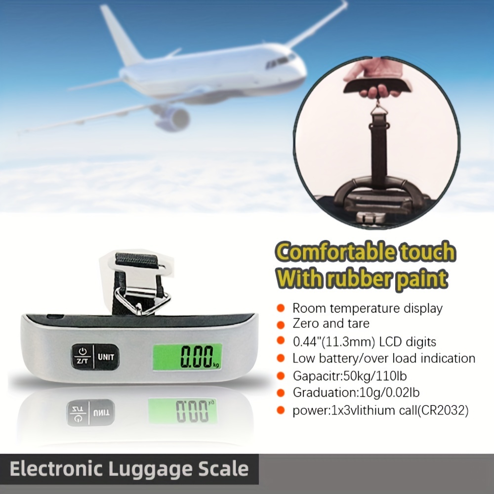 Portable Lcd Digital Hanging Scale Luggage Suitcase Baggage Weight Travel  Scales With Belt For Electronic Weight Tool - Temu