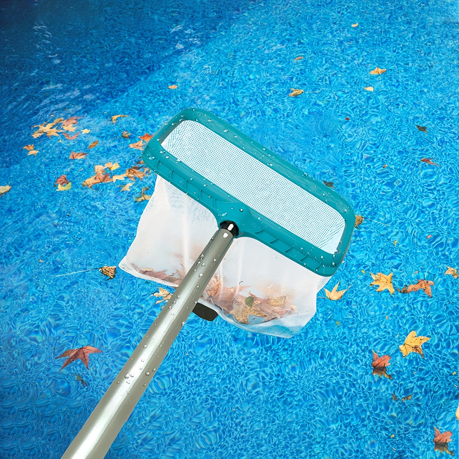 EVEAGE Pool Wall Brush, Rake and Skimmer Net, Professional Heavy