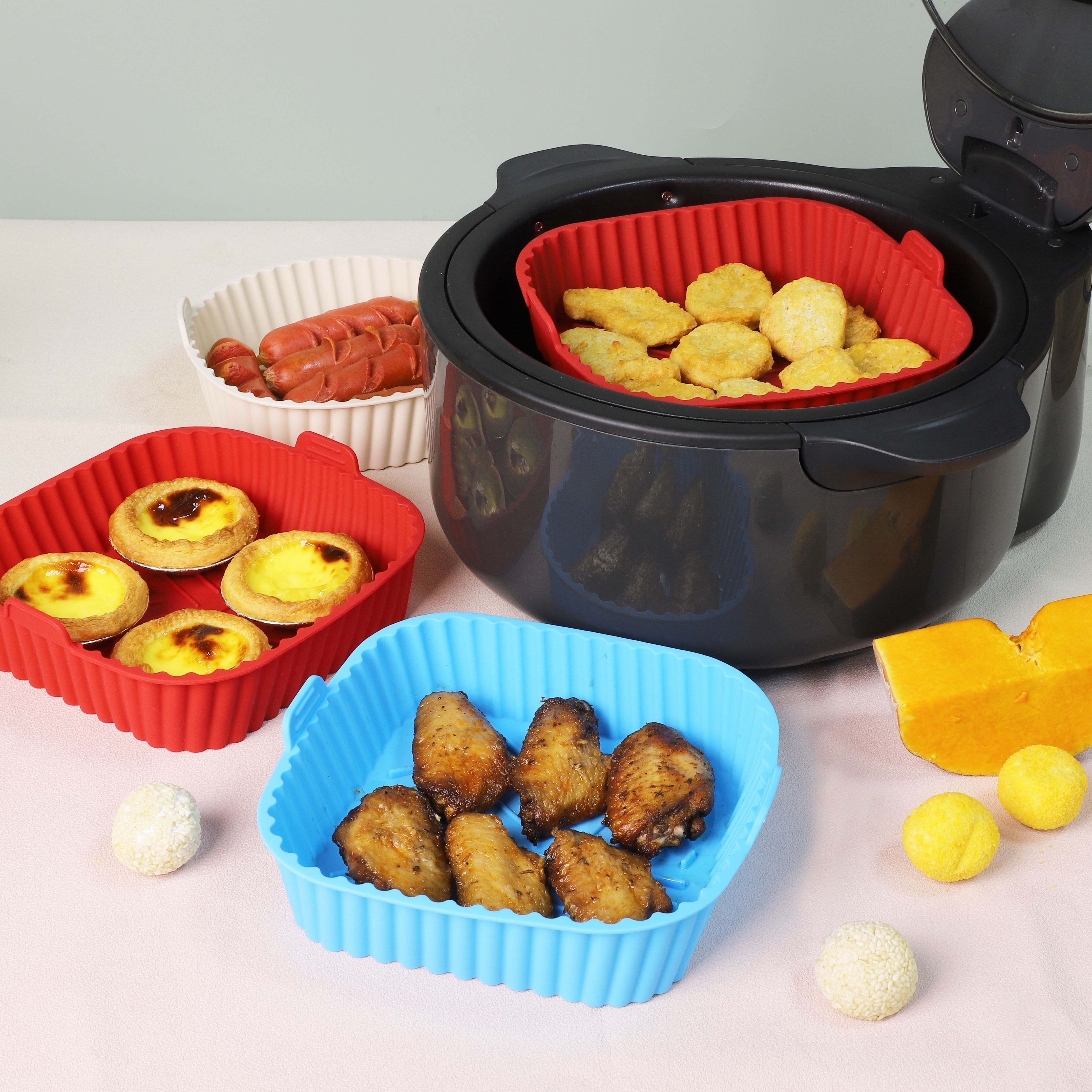 Air Fryer Silicone Liners Reusable Air Fryer Silicone Pot - Temu