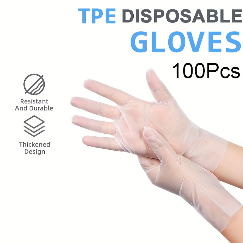 100pcs Gants en plastique Gants de cuisine jetables Gants de sécurité  alimentaire Gants transparents de qualité alimentaire et Gants pour le  nettoyage domestique - Temu France