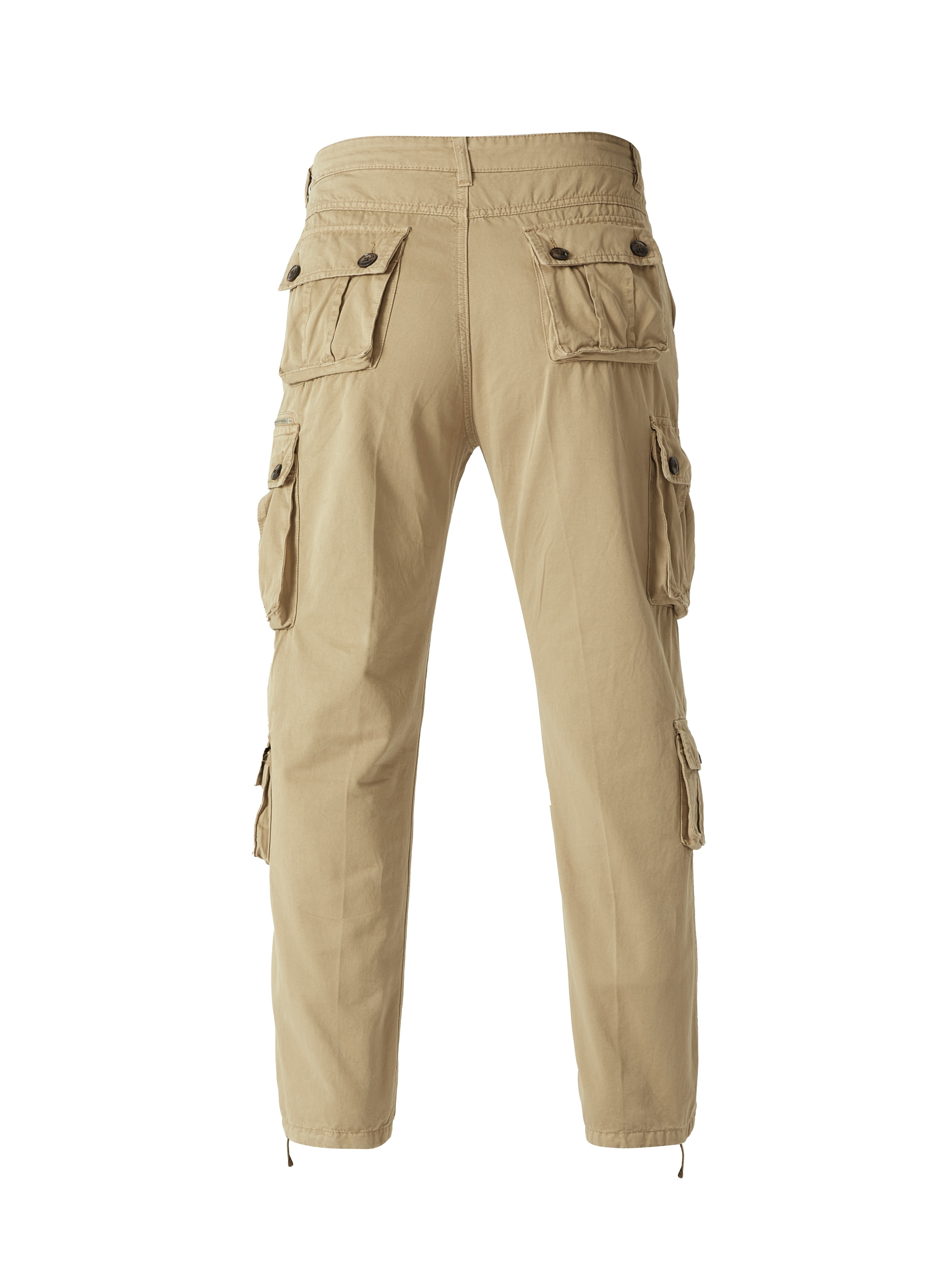 Plus Size Pantalon Cargo Homme Solide Mode Décontractée Pantalon D
