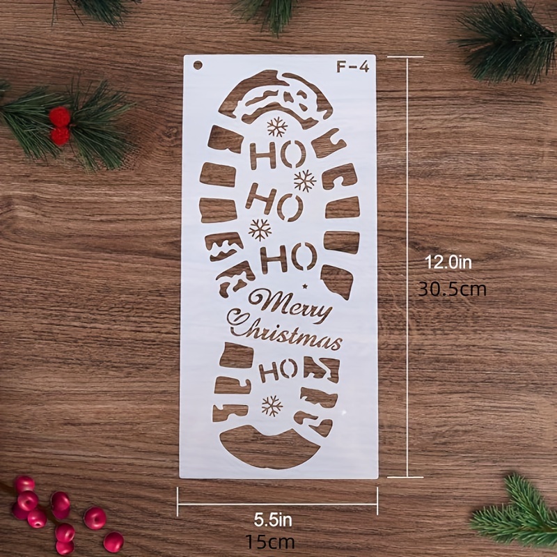Santa Boot Stencil / Elf Shoe print / Reindeer paw print