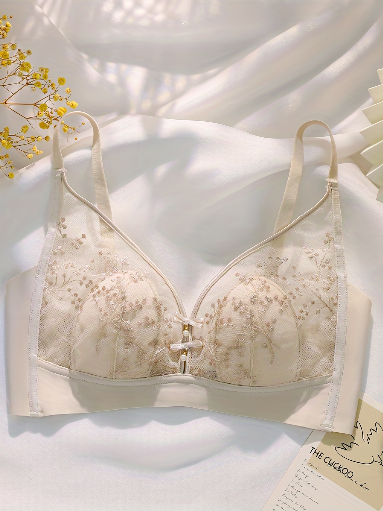 Soft mesh bra - White - Ladies