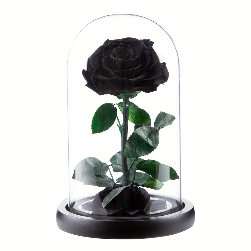 Rosa Nera Premium, Regalo memorabile per la Moglie, Rosa Nera Conservata in  Grande Cupola di Vetro, Regalo Personalizzato per la Fidanzata, Regalo di  Compleanno Unico -  Italia