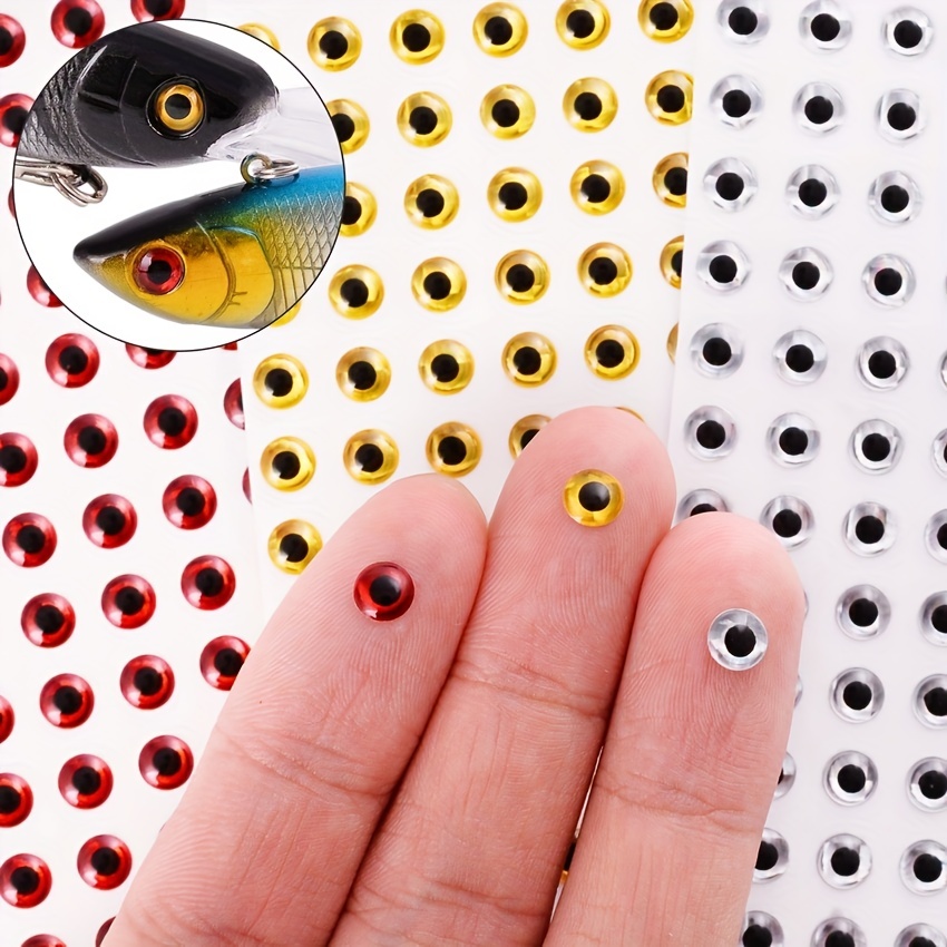  184pcs 9mm Gold 3D Holographic Fishing Lure Eyes 3D Lure Eye  3D Soft Eye 3D Holographic Lure Eye Fly Tying, Jigs, Crafts : Sports &  Outdoors