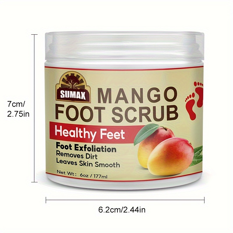 Natural Mango Butter Foot Scrub,natural & For All Body Exfoliation,dead Skin  Remover,moisturize And Nourish Your Dry Cracked Feet,make Your Feet Smooth  And Soft - Temu