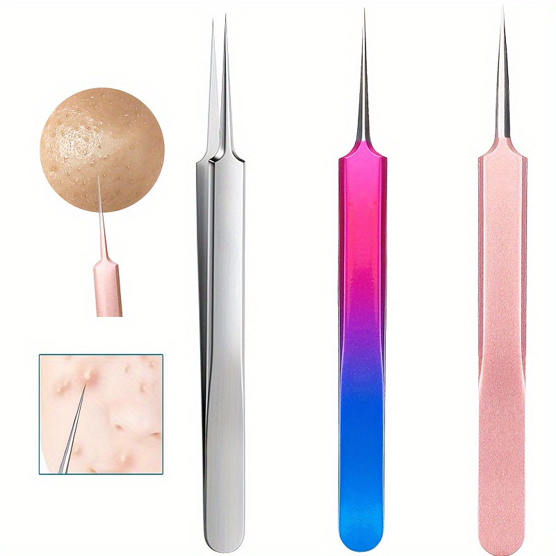 Professional Blackhead Remover Pimple Popper Tool,Comedones Extractor Acne  Removal Tweezers for Blemishs，Whitehead Popping,Zit Removing for Nose