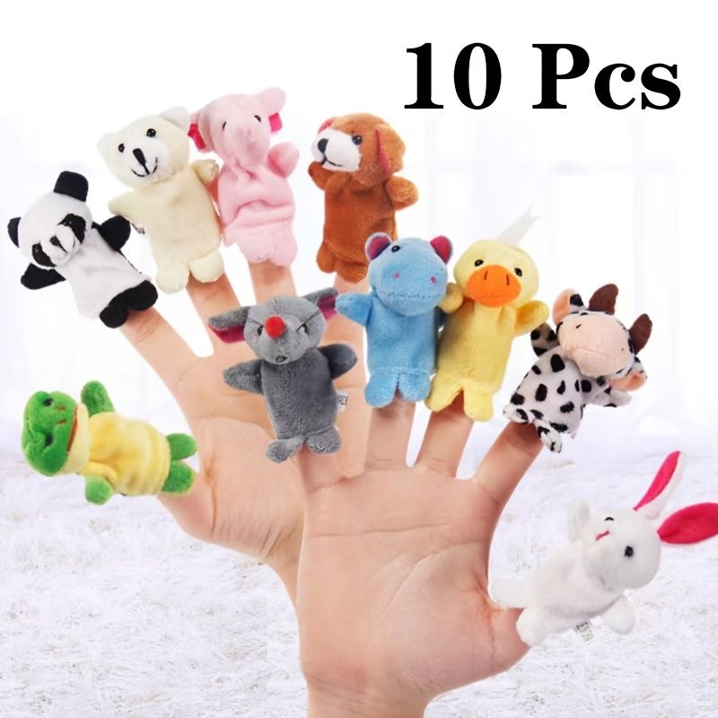 10pcs Children's Baby Animal Finger Doll Parent Toddler Sleeping Tale Plush  Doll Toy For Baby Infant Children | Free Shipping For New Users | Temu