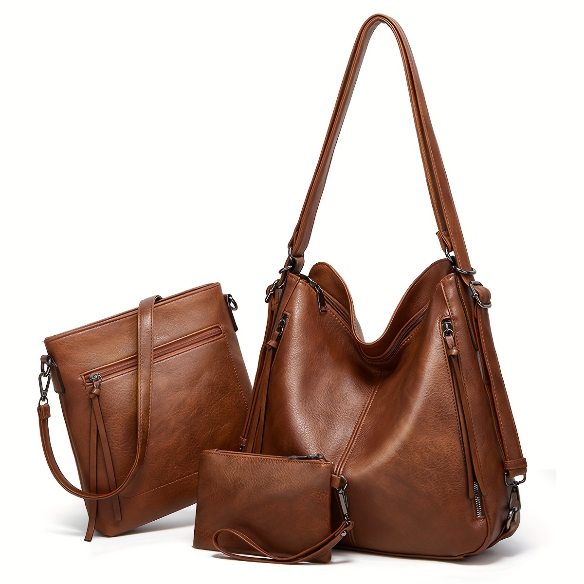 Small Crossbody Hobo Handbags for Women, Multipurpose Soft Shoulder Bag  Lightweight Retro Tote Bag with Coin Purse 4pcs/set