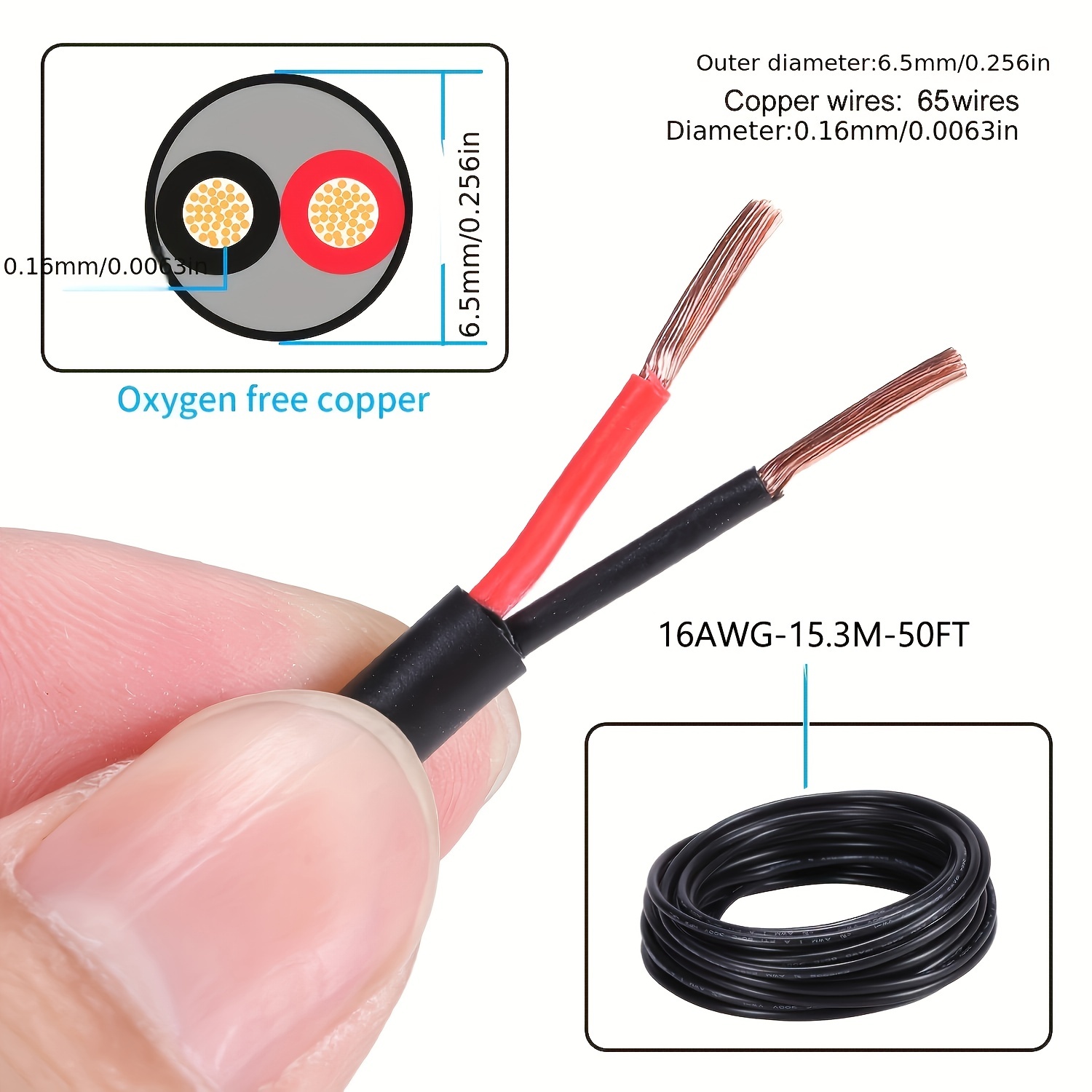 16 Gauge 2 Conductor Electrical Wire 16awg Electrical Wire - Temu