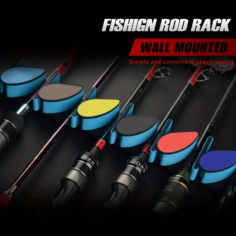 Wall Mounted Fishing Rod Rack Thickened Spring Multi - Temu