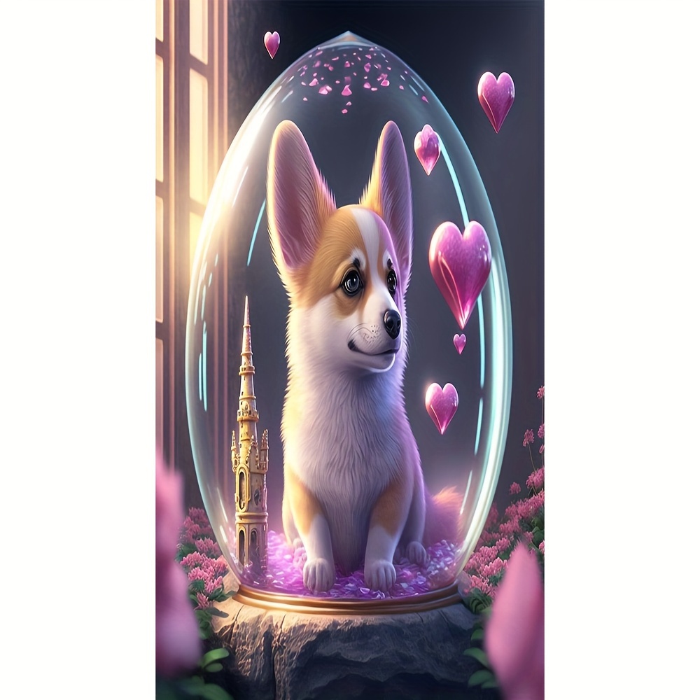 Corgi Dog Art - 5D Diamond Painting 