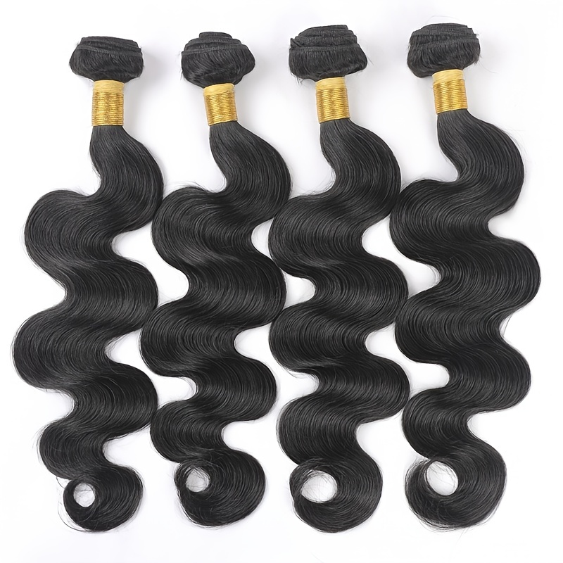 ANNELBEL Brazilian Hair 4 Bundles Body Wave 8A Virgin Unprocessed Human  Hair Bundles Remy Human Hair Extensions Weave - Wavy Hair, Double Weft