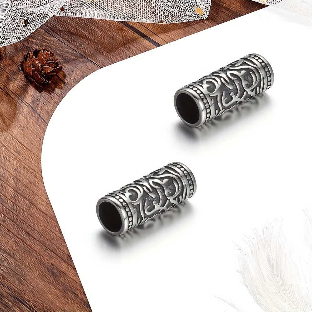 Curved Tube Spacers Column Spacer Beads Antique Silver Tube - Temu
