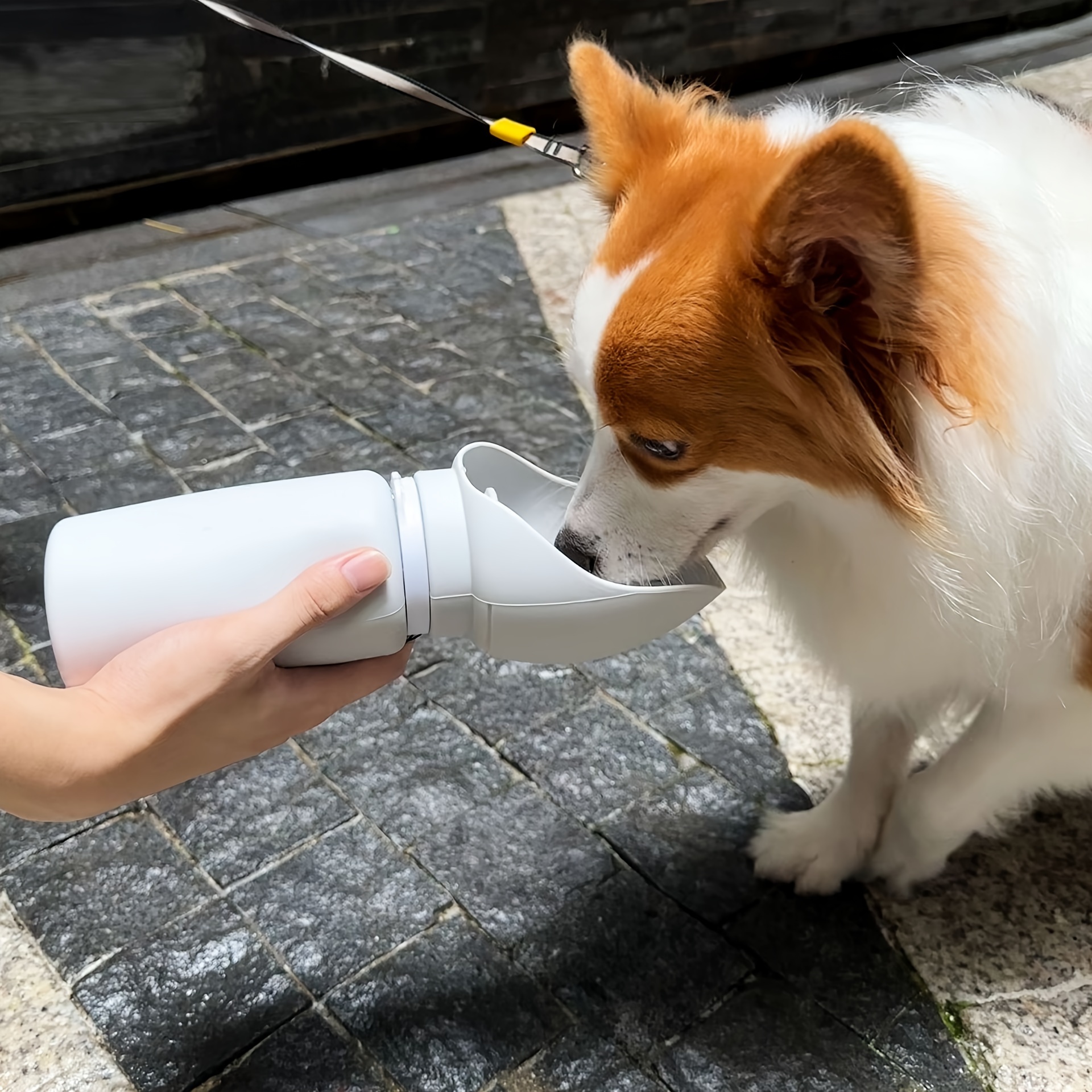 

Portable Dog Water Bottle, Soft Silicone Foldable Dog Drinking Dispenser With Feeder Bowl, Easy To Clean Leak Proof Dog Water Kettle