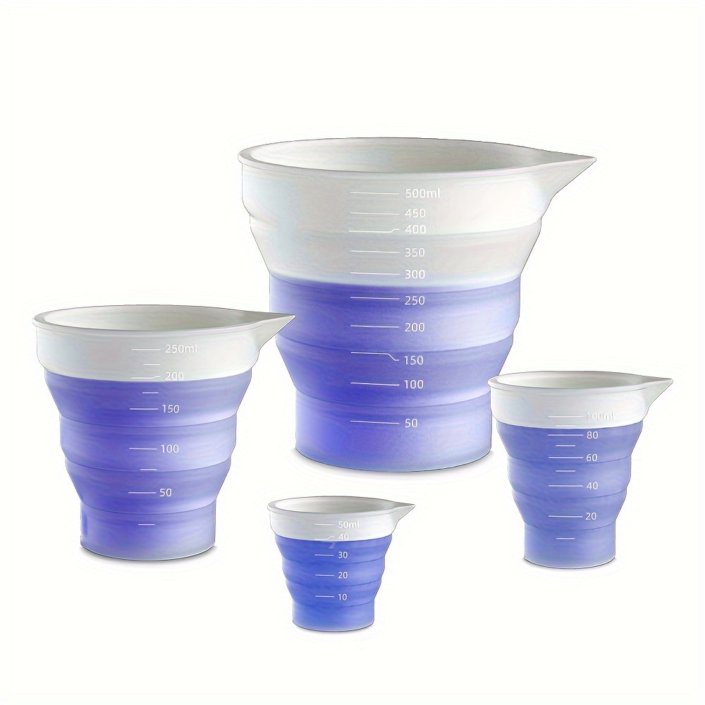 250ml Large Silicone Measuring Cups With 20 Little Plastic Cups