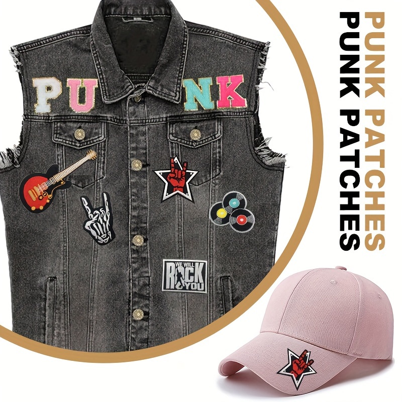 5pcs Punk Rock Patch For Clothes Stickers Applique