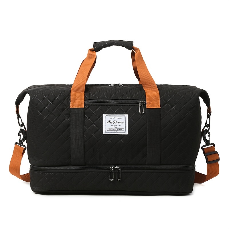TEMU Sac de voyage séparatif sec et humide, sac de sport de fitness grande capacité, sac de yoga, sac de sport, sac de rangement pour chaussures, sac