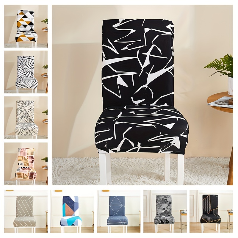 1/2/4/6pc Printed Dining Chair Cover 4 Seasons Universal Chair Slipcovers Furniture Protector For Dining Room Office Kitchen Home Decoration