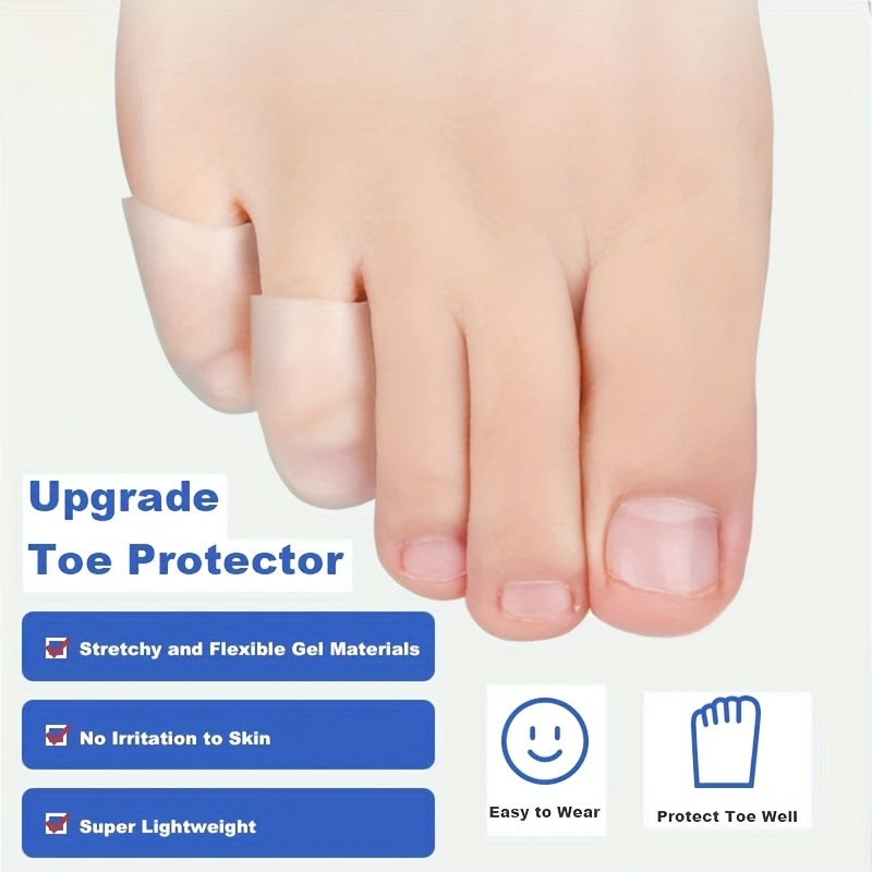 Pinky Toe Protectors,Gel Toe Sleeves for Blister,Corn,Calluses (10