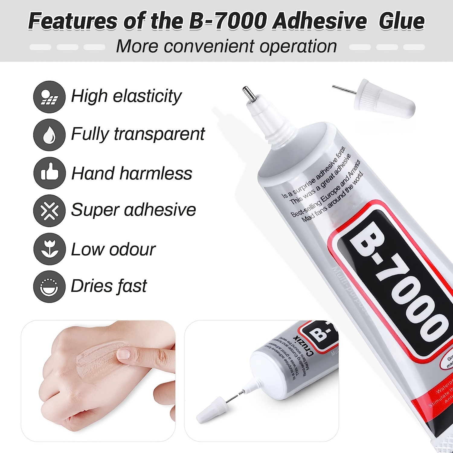  B-7000 Glue Clear For Rhinestone Crafts, Jewelry