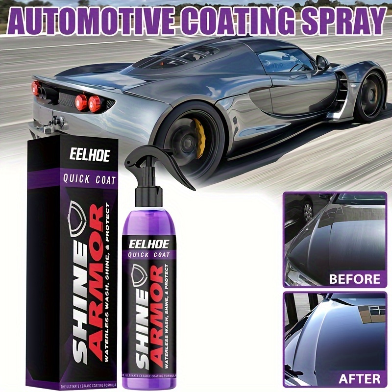  3 in 1 High Protection Ceramic Coat Spray, High Protection  Crystal Coat, Quick Polishing Wax, Glass Cleaner, Long Lasting Gloss, Fast  Small Scratch Repair (2pcs 100ml + Brush Cloth) : Automotive