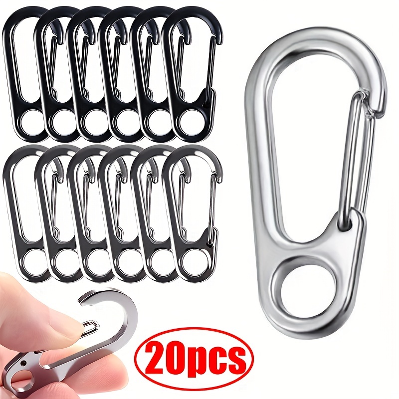 10pcs 20pcs Durable Alloy Mini Carabiner Keychain For Outdoor
