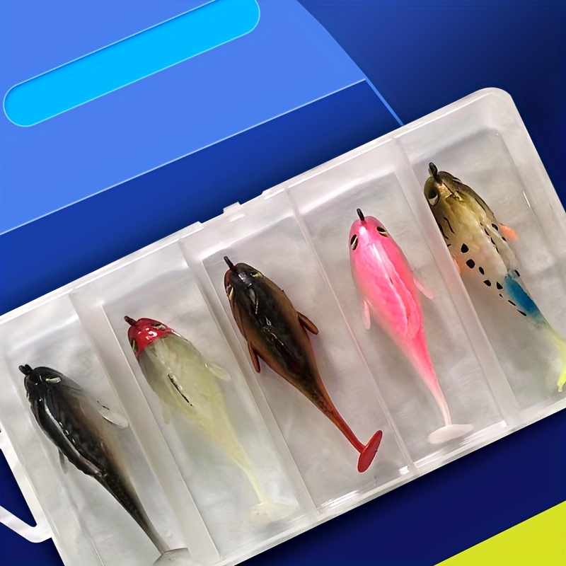 6PCS/Set Soft Plastic Ice Fishing Lure 8cm/10g Fish Bait Jig Bass